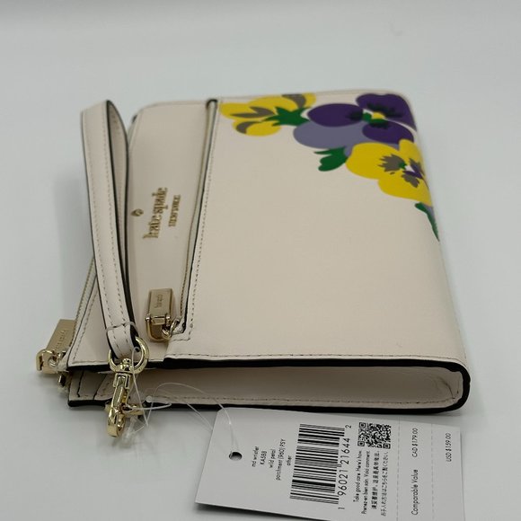 NWT Kate Spade Wild Petal Medium Floral Wristlet - Picture 5 of 10